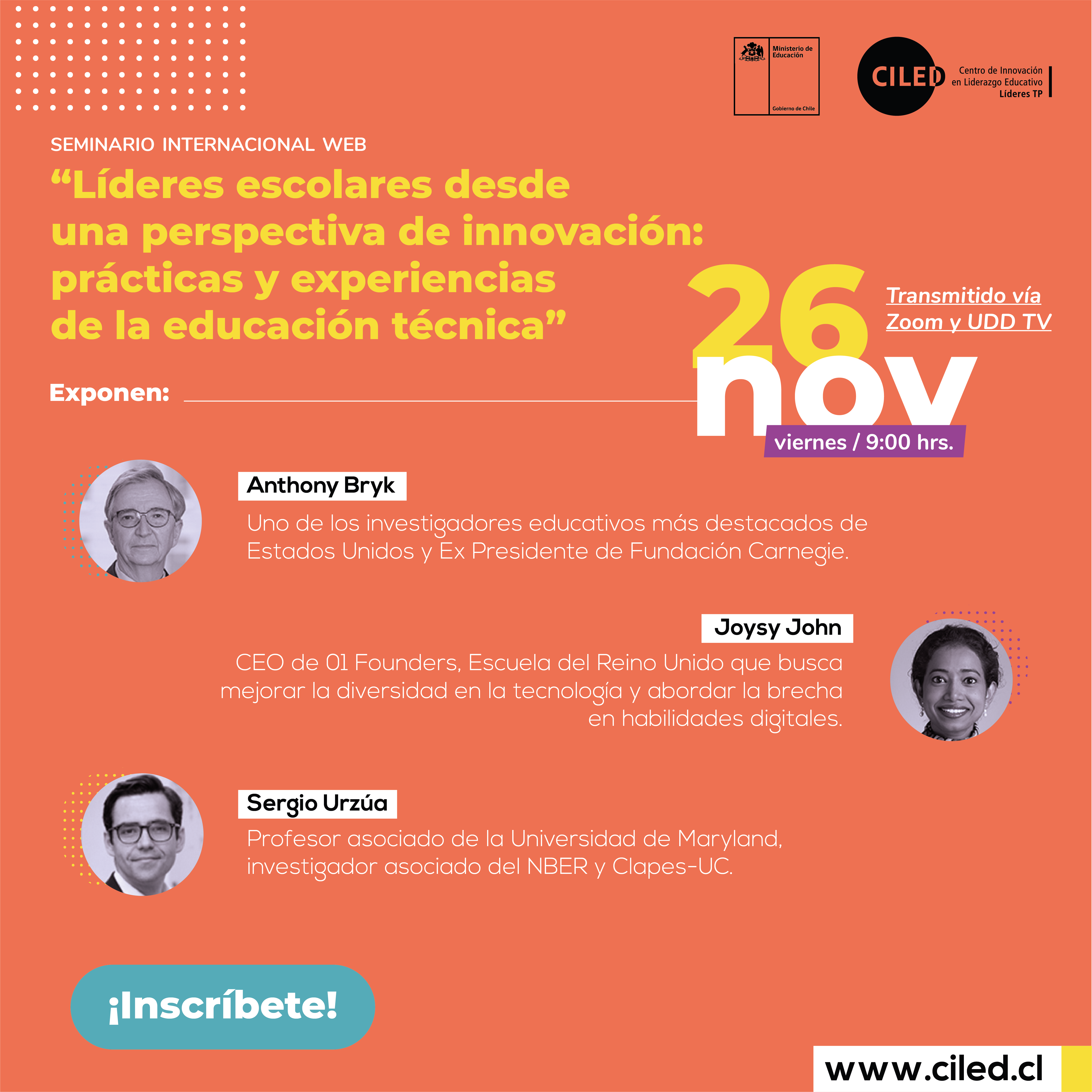 CILED realizó seminario internacional online sobre liderazgo escolar desde una perspectiva de la innovación